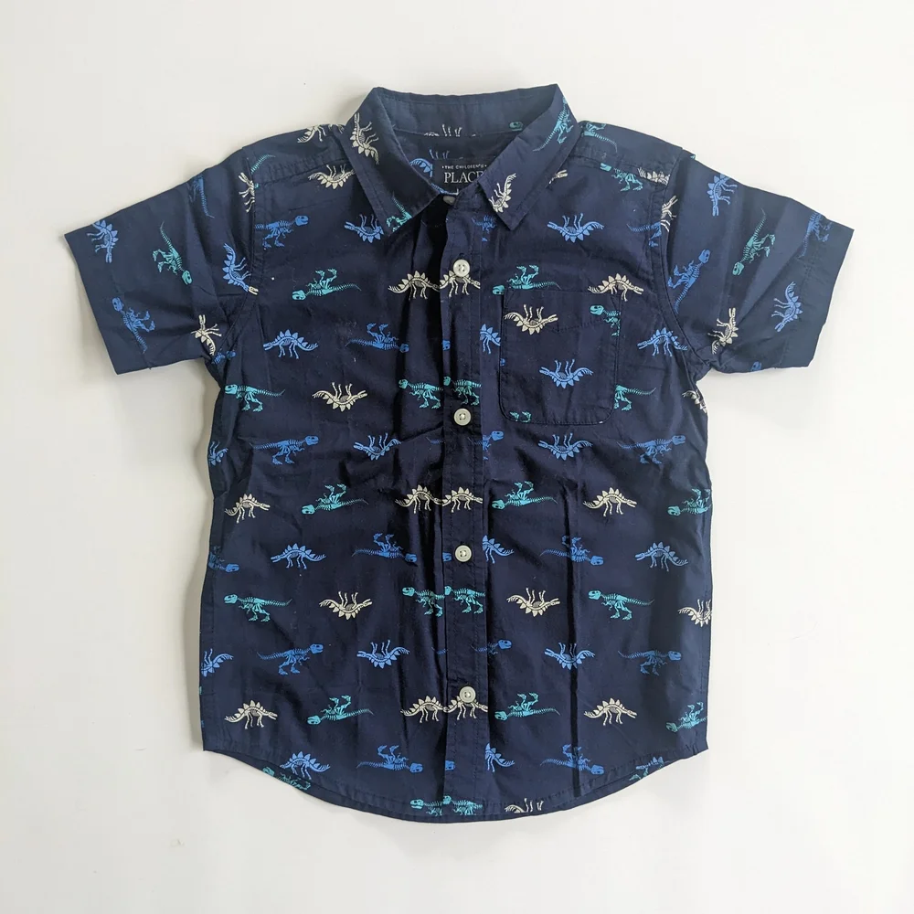 The Children's Place 5T Dinosaur Print Button Down Shirt